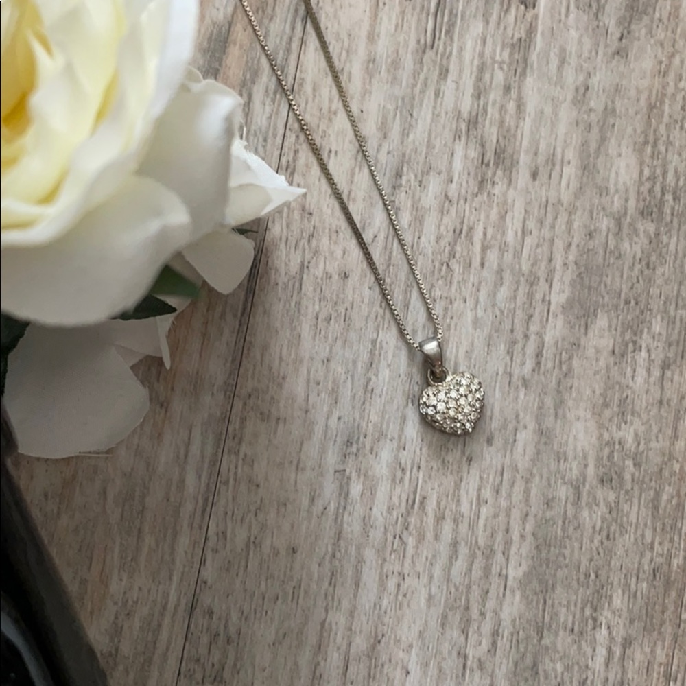 crystal heart pendant necklace
